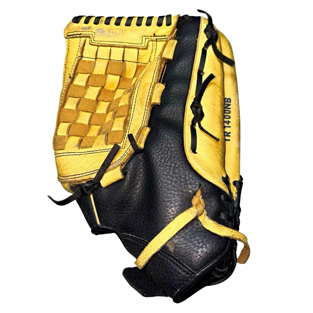 Adidas TR1400NB 14” Baseball Softball Glove Black Tan Pre-Owned